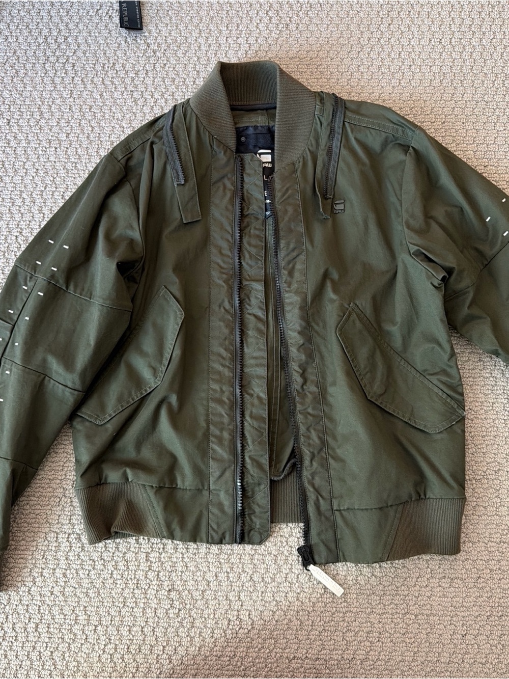 G-Star RAW Green Bomber Jacket